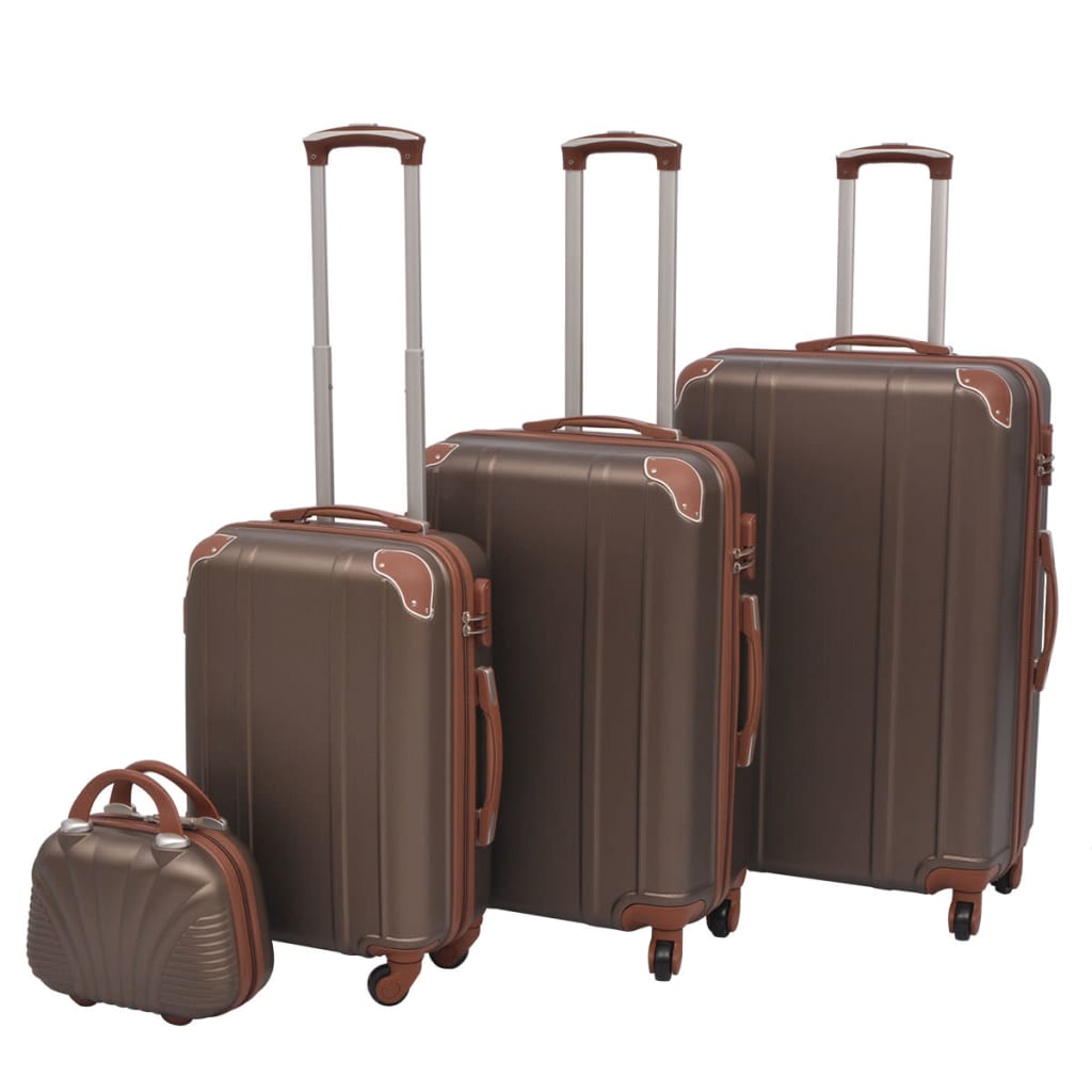 Four-Piece Hard Shell Trolley Set Champagne