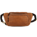 Simple Retro First-Layer Cowhide Mens Chest Bag