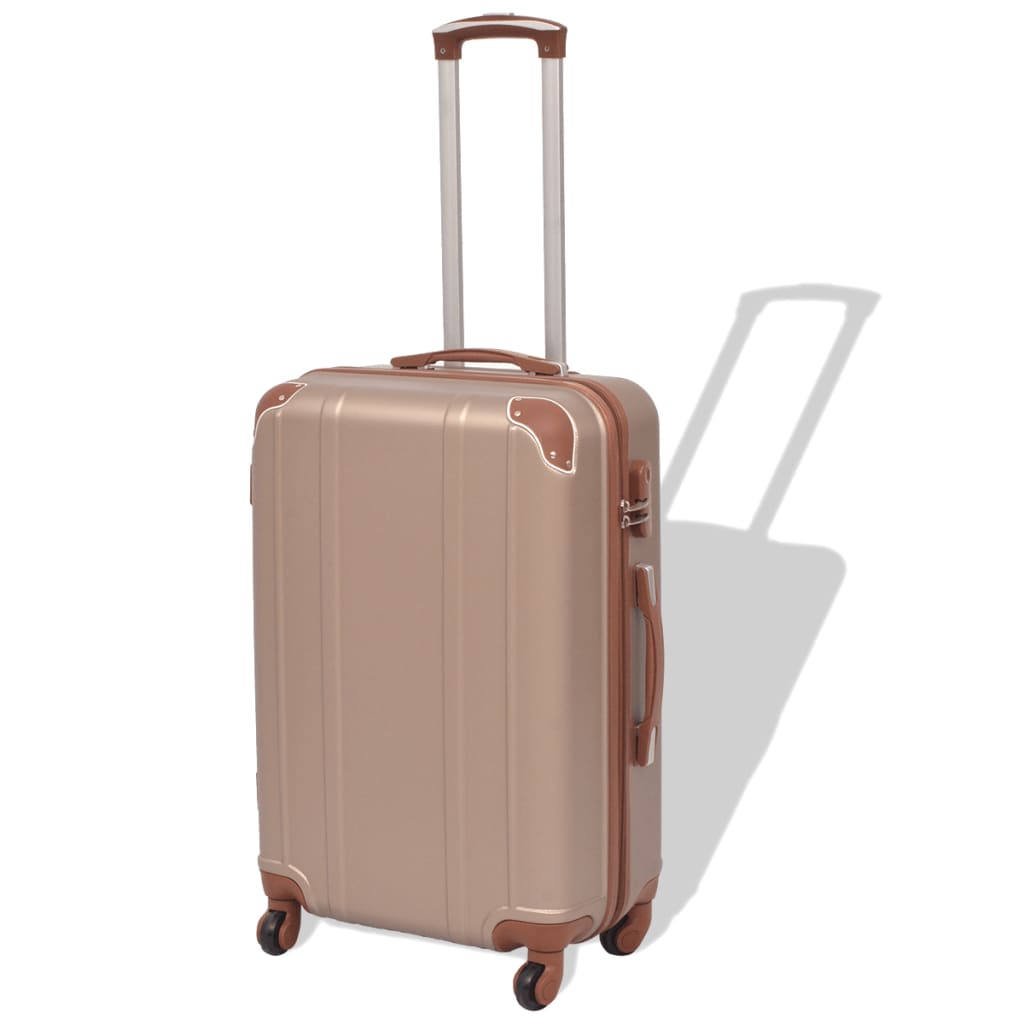 Four-Piece Hard Shell Trolley Set Champagne