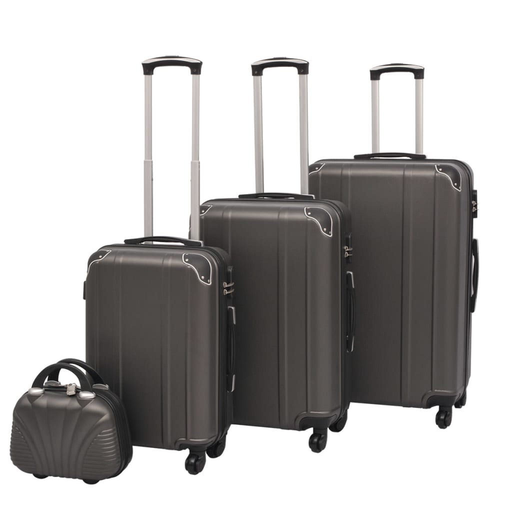 Four-Piece Hard Shell Trolley Set Champagne