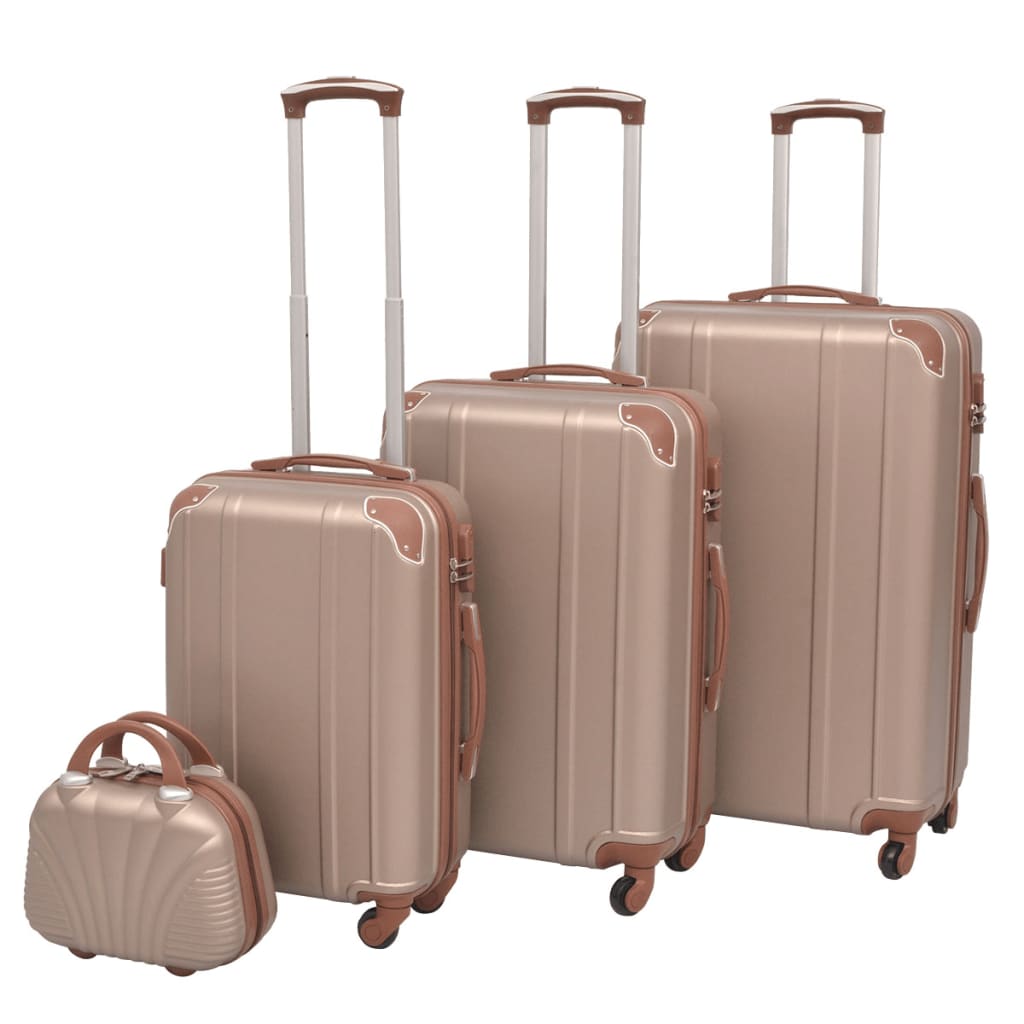 Four-Piece Hard Shell Trolley Set Champagne