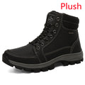 Plush high top cotton shoes for men